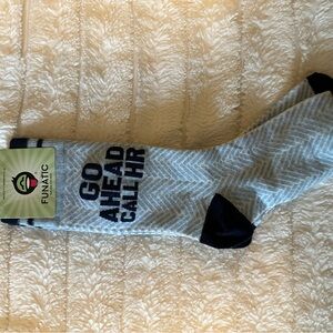 Women's Blue and Black Funny HR Socks